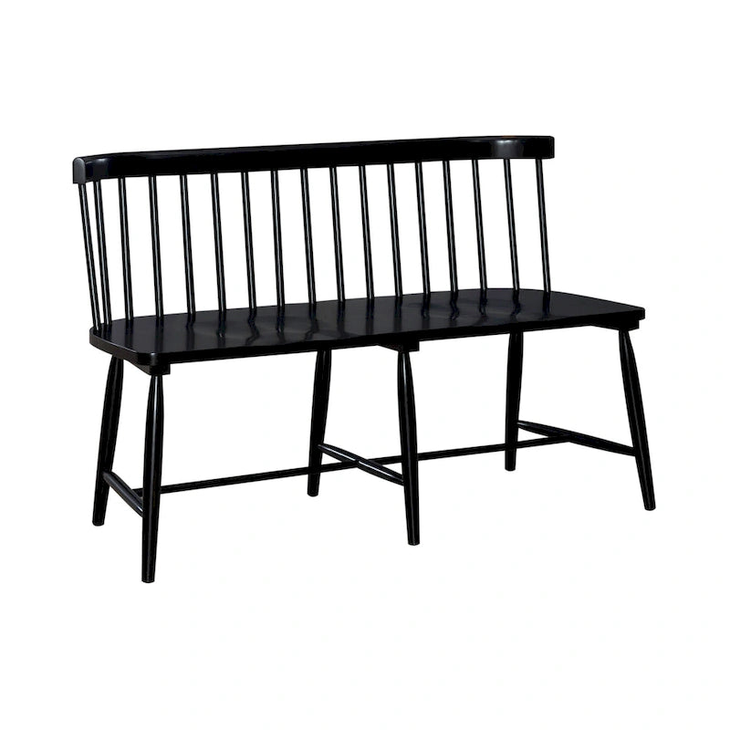 Ensemble de table rectangulaire Capeside Cottage blanc et noir 6 pièces