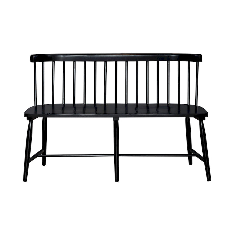 Ensemble de table rectangulaire Capeside Cottage blanc et noir 6 pièces