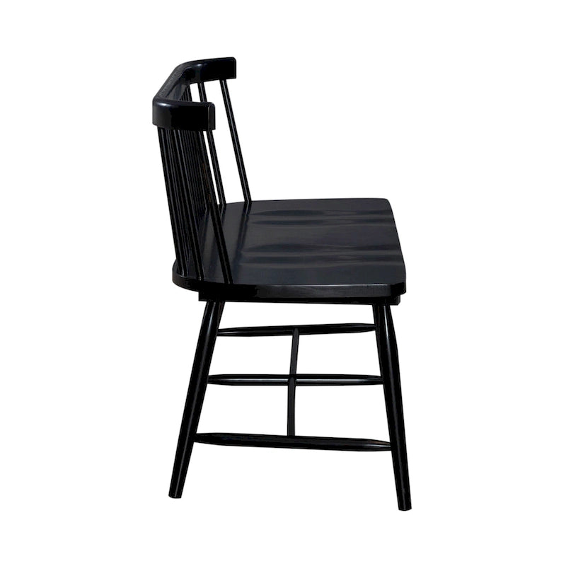 Ensemble de table rectangulaire Capeside Cottage blanc et noir 6 pièces