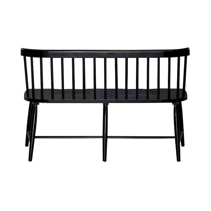 Ensemble de table rectangulaire Capeside Cottage blanc et noir 6 pièces