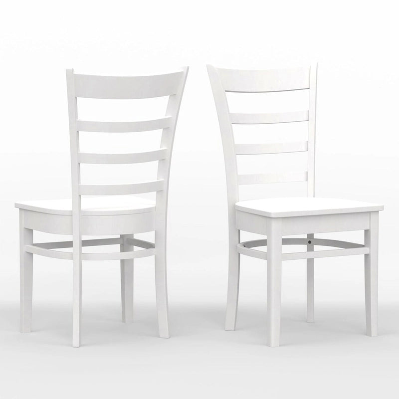 Ensemble de salle à manger 5 pièces, table ronde à rallonges de 42 pouces et chaises à dossier à lattes