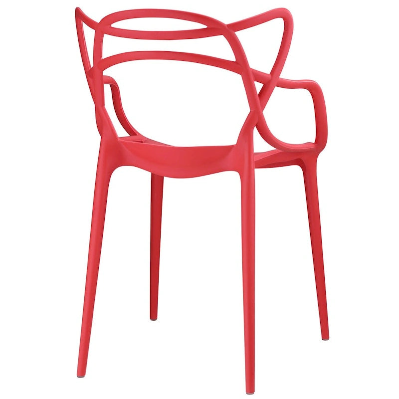 Ensemble de 4 chaises en plastique intriqué