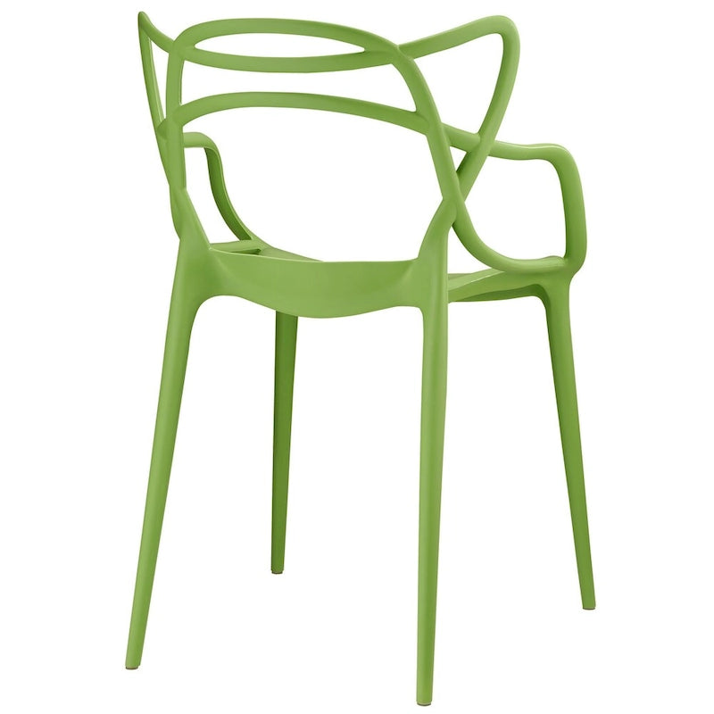 Ensemble de 4 chaises en plastique intriqué