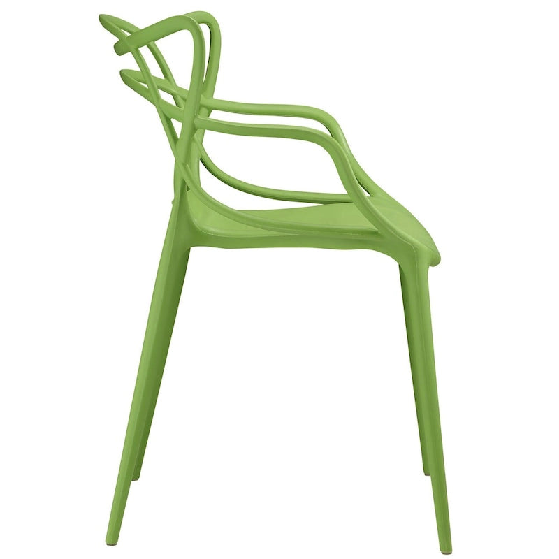 Ensemble de 4 chaises en plastique intriqué