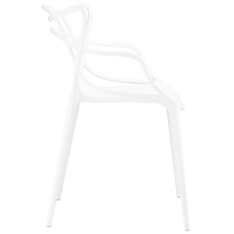 Ensemble de 4 chaises en plastique intriqué