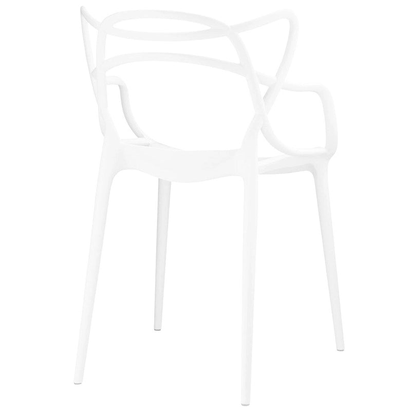Ensemble de 4 chaises en plastique intriqué