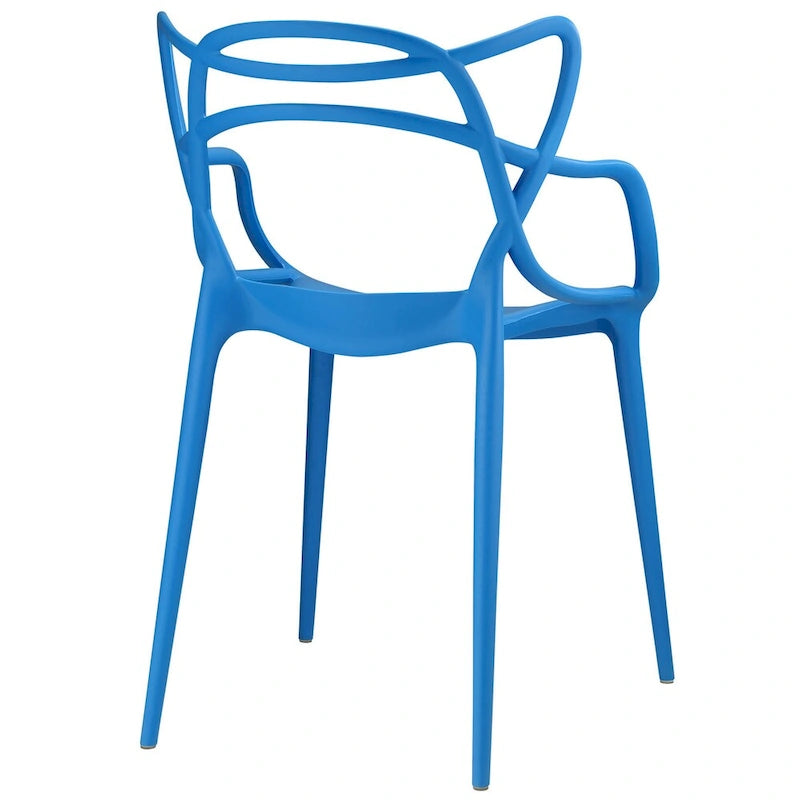 Ensemble de 4 chaises en plastique intriqué