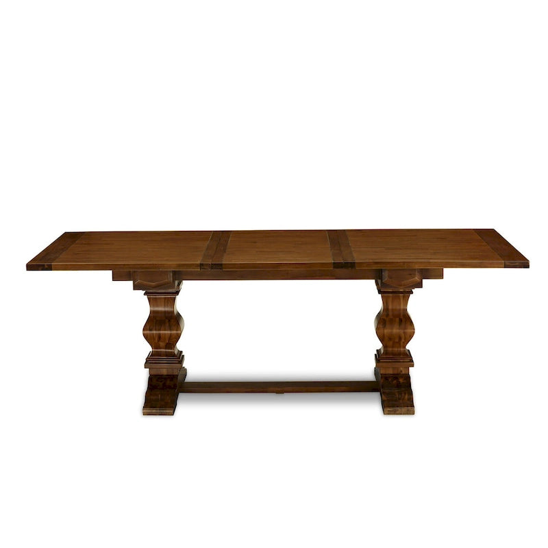 Ensemble de salle à manger East West Furniture 11 pièces - une table en bois et 10 chaises rembourrées en tissu de lin (options de finition)