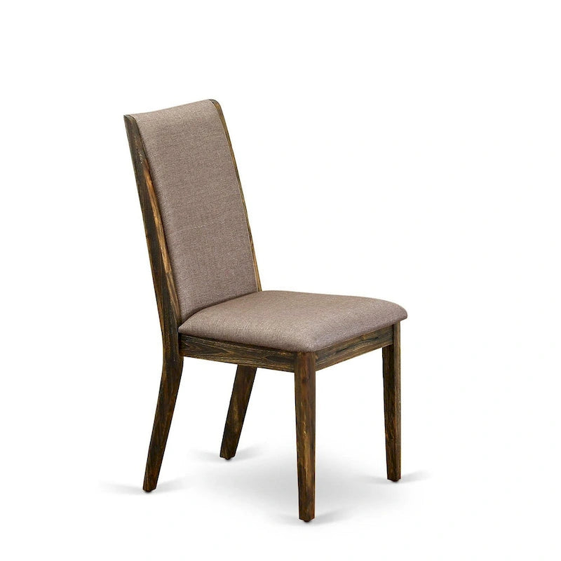 Ensemble de salle à manger East West Furniture 11 pièces - une table en bois et 10 chaises rembourrées en tissu de lin (options de finition)