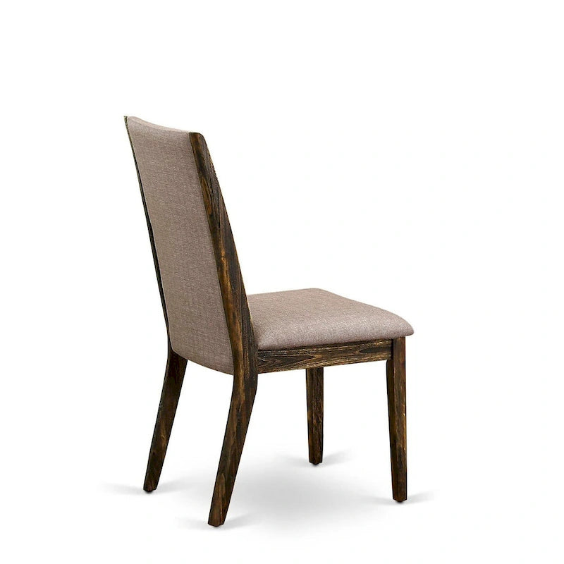Ensemble de salle à manger East West Furniture 11 pièces - une table en bois et 10 chaises rembourrées en tissu de lin (options de finition)