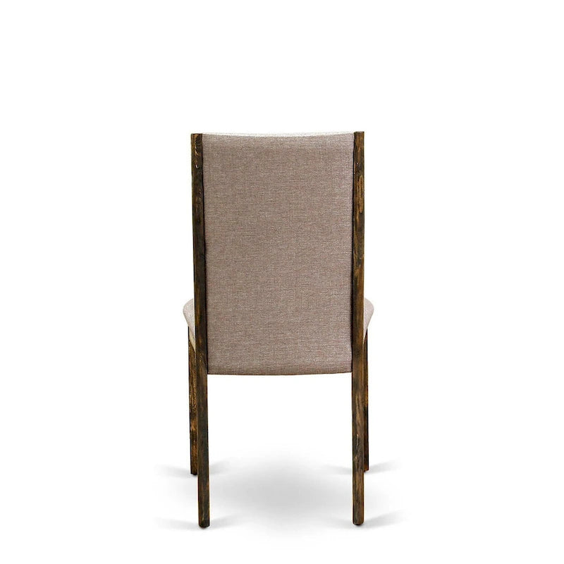 Ensemble de salle à manger East West Furniture 11 pièces - une table en bois et 10 chaises rembourrées en tissu de lin (options de finition)