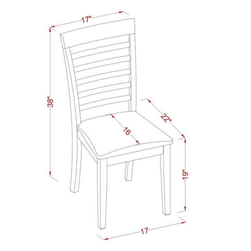 Ensemble de salle à manger East West Furniture comprenant une table à manger rectangulaire avec rallonge papillon et des chaises de salle à manger (options de type d'assise)