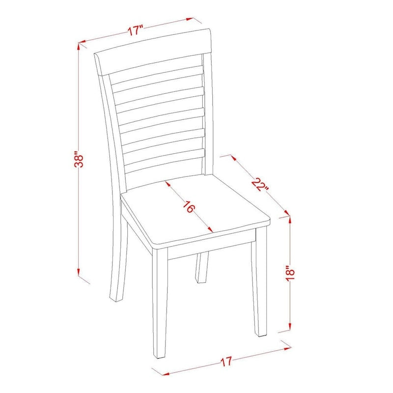 Ensemble de salle à manger East West Furniture comprenant une table à manger rectangulaire avec rallonge papillon et des chaises de salle à manger (options de type d'assise)