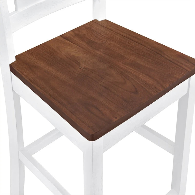 Ensemble de salle à manger 5 pièces en bois rustique hauteur comptoir
