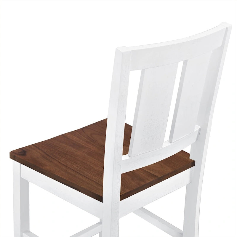 Ensemble de salle à manger 5 pièces en bois rustique hauteur comptoir