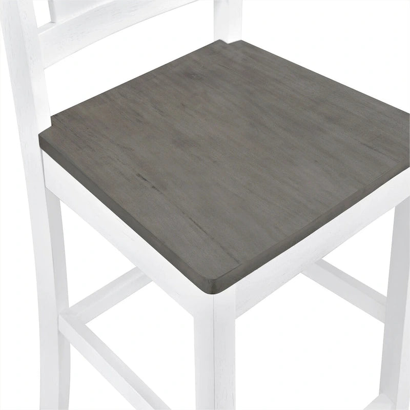 Ensemble de salle à manger 5 pièces en bois rustique hauteur comptoir