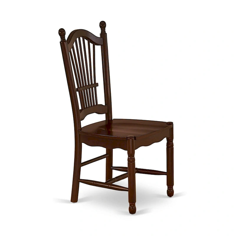 East West Furniture Ensemble de salle à manger - une table de cuisine rectangulaire et des chaises de dînette - Acajou (Options de pièces)