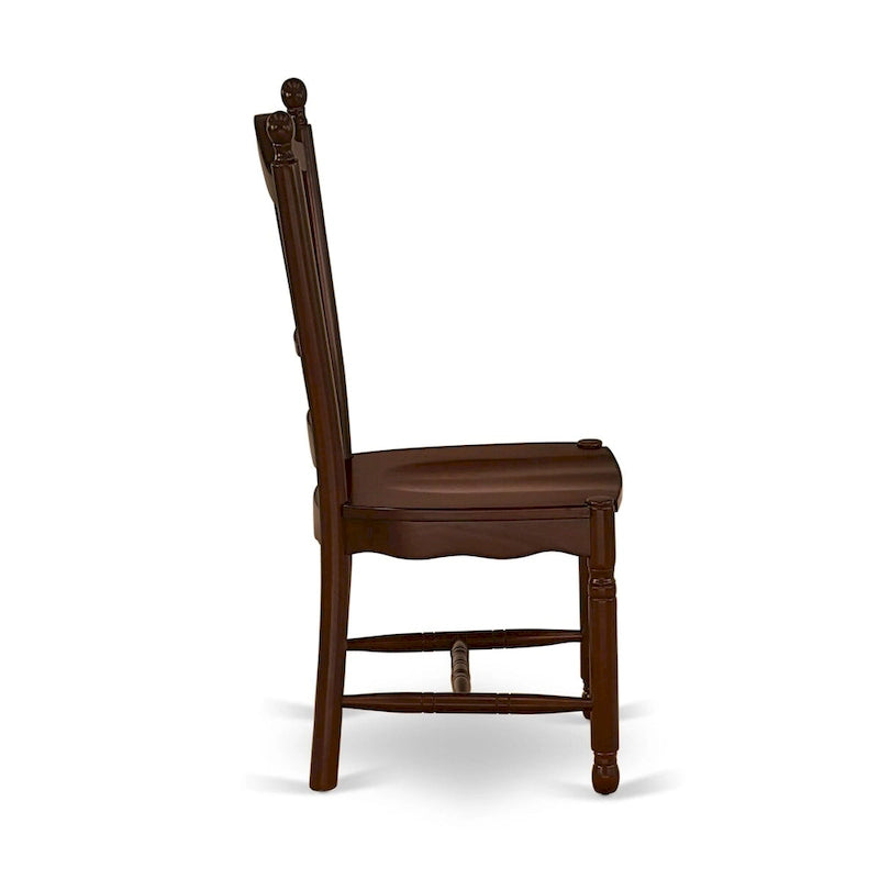 East West Furniture Ensemble de salle à manger - une table de cuisine rectangulaire et des chaises de dînette - Acajou (Options de pièces)