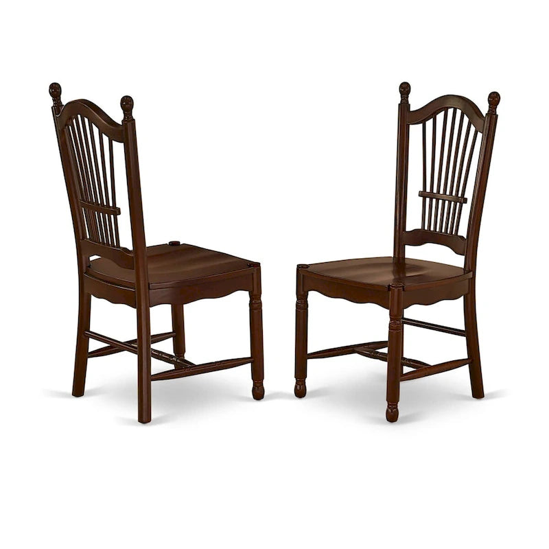 East West Furniture Ensemble de salle à manger - une table de cuisine rectangulaire et des chaises de dînette - Acajou (Options de pièces)