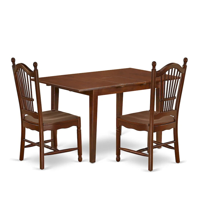 Ensemble de salle à manger East West Furniture – une table de cuisine et des chaises de salle à manger de cuisine, Acajou (options de pièces)