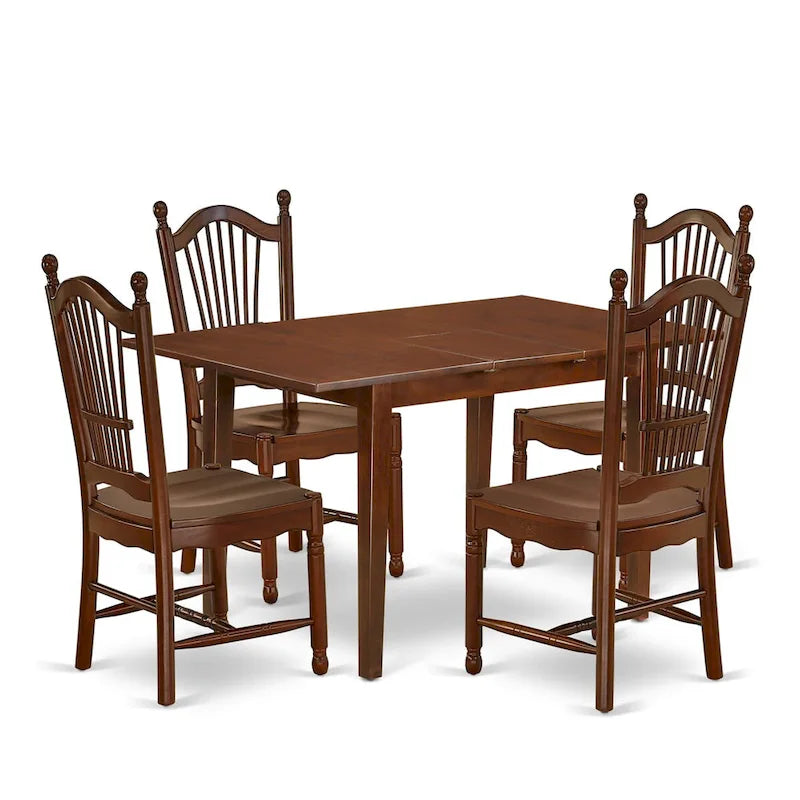 Ensemble de salle à manger East West Furniture – une table de cuisine et des chaises de salle à manger de cuisine, Acajou (options de pièces)