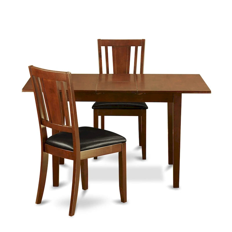 East West Furniture Ensemble de salle à manger comprenant une table à manger rectangulaire et des chaises de salle à manger (options de type d'assise de chaise)