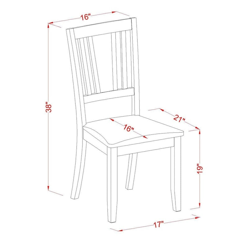 East West Furniture Ensemble de salle à manger comprenant une table à manger rectangulaire et des chaises de salle à manger (options de type d'assise de chaise)