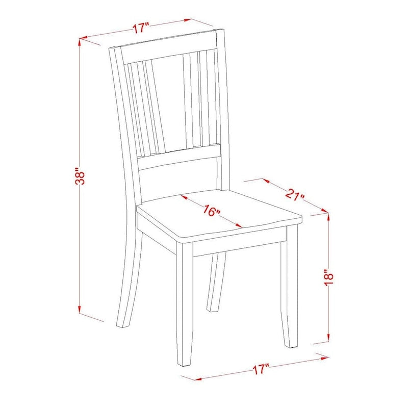 East West Furniture Ensemble de salle à manger comprenant une table à manger rectangulaire et des chaises de salle à manger (options de type d'assise de chaise)