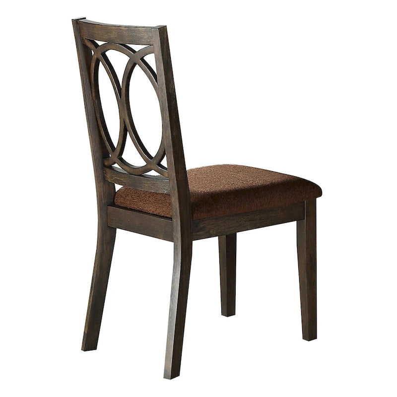 Ensemble repas CUSchoice Marron Tissu et Espresso (1 table/2 chaises)