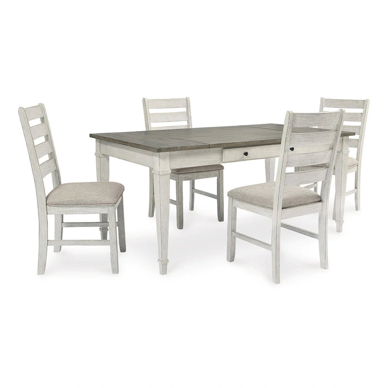 Ensemble de salle à manger 5 pièces Skempton blanc/brun clair Signature Design by Ashley