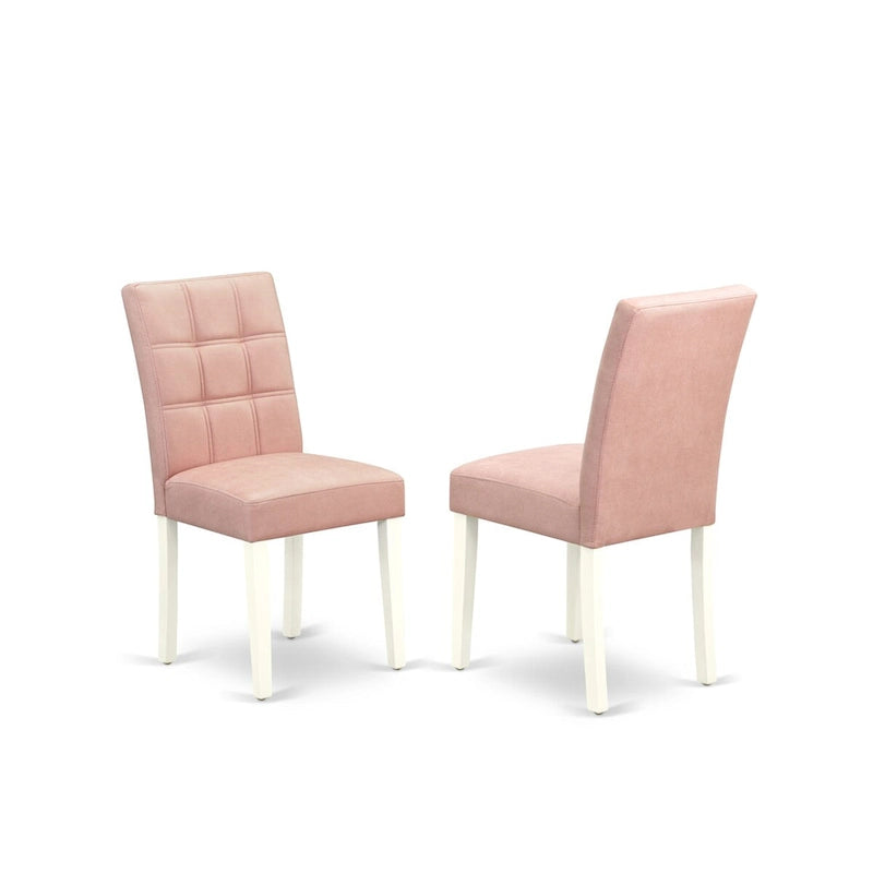 Ensemble de salle à manger East West Furniture comprenant une table à manger ronde et des chaises, blanc lin (options de pièces)