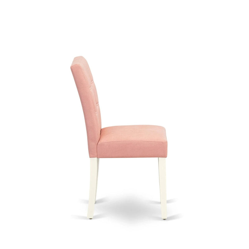 Ensemble de salle à manger East West Furniture comprenant une table à manger ronde et des chaises, blanc lin (options de pièces)