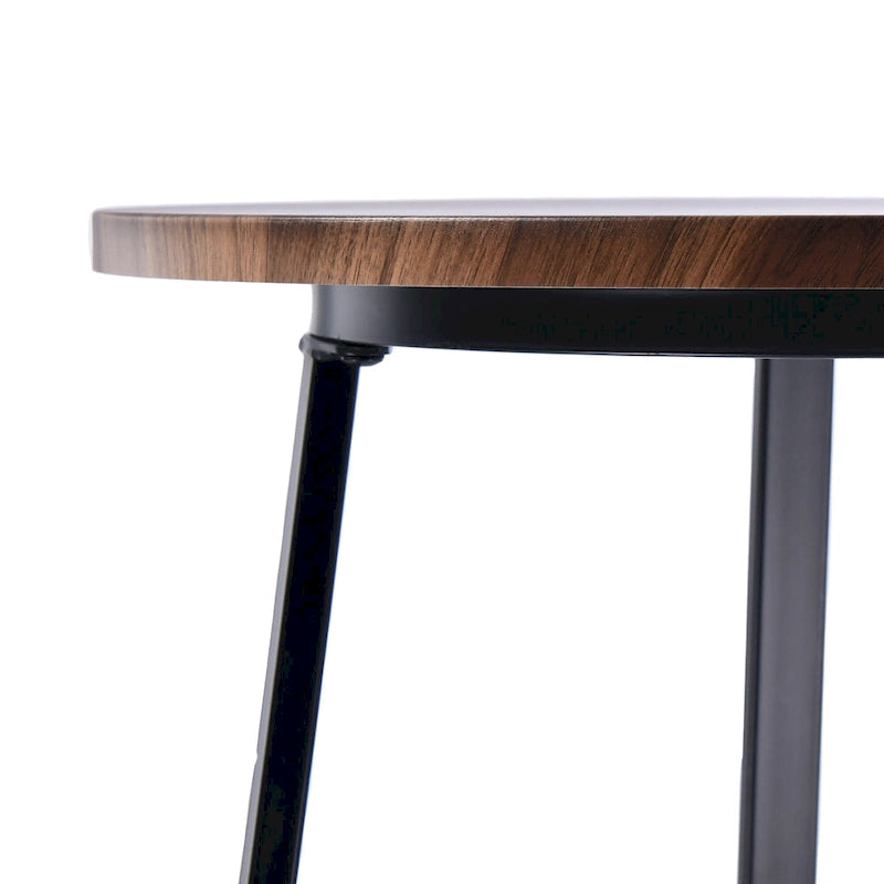Ensemble de table de bar bistro 3 pièces moderne industriel en métal