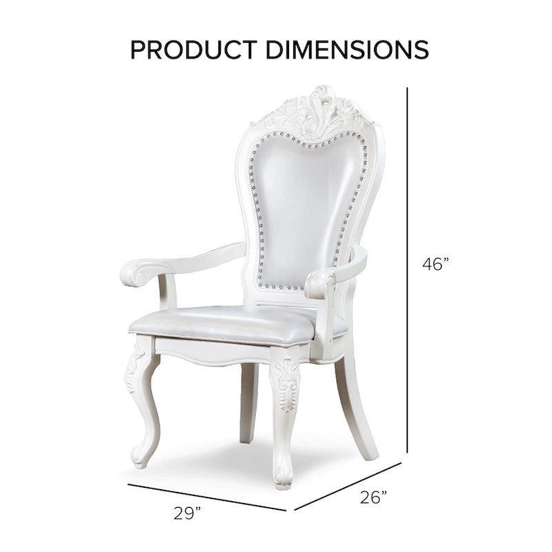 Ensemble de salle à manger 7 pièces extensible en bois massif traditionnel Eugene de Furniture of America