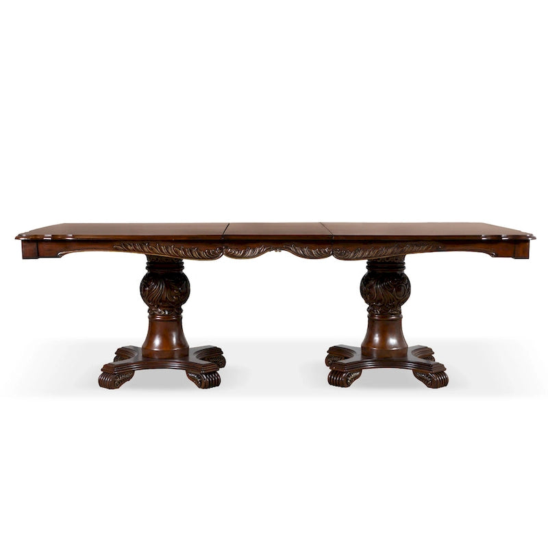 Ensemble de salle à manger 7 pièces extensible en bois massif traditionnel Eugene de Furniture of America