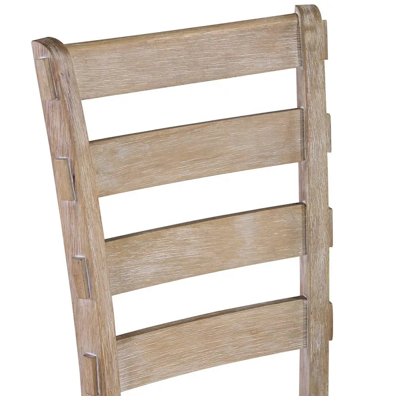 Ensemble de salle à manger minimaliste 6 pièces en chêne de 60" (1 table de salle à manger + 4 chaises rembourrées + 1 banc)