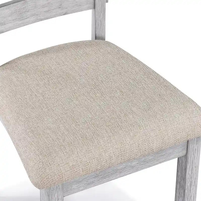 Ensemble de salle à manger minimaliste 6 pièces en chêne de 60" (1 table de salle à manger + 4 chaises rembourrées + 1 banc)