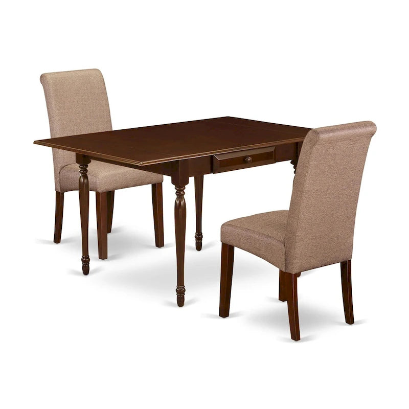 Ensemble de salle à manger East West Furniture comprenant une table de salle à manger rectangulaire avec rallonge escamotable et des chaises Parson (options de pièces)