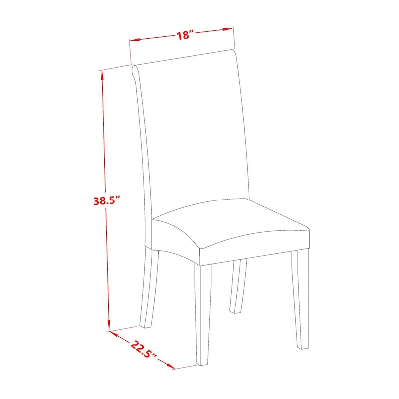 Ensemble de salle à manger East West Furniture comprenant une table de salle à manger rectangulaire avec rallonge escamotable et des chaises Parson (options de pièces)