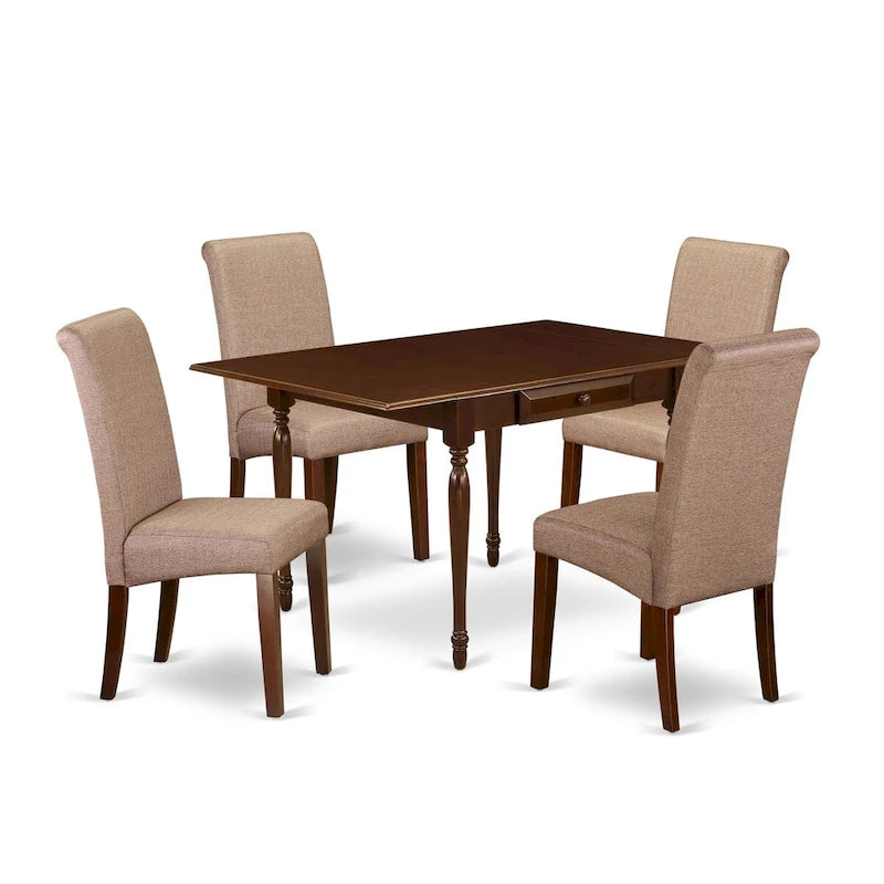 Ensemble de salle à manger East West Furniture comprenant une table de salle à manger rectangulaire avec rallonge escamotable et des chaises Parson (options de pièces)