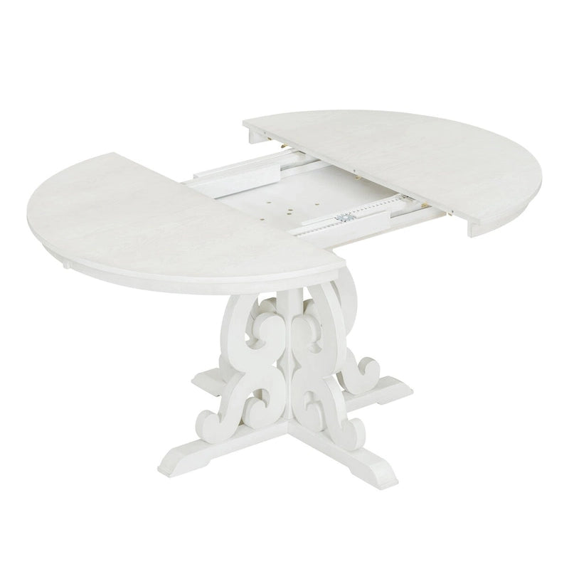 Ensemble de salle à manger fonctionnel rétro 5 pièces 1 table extensible