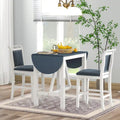 3-Piece Wood Counter Height Drop Leaf Dining Table Set