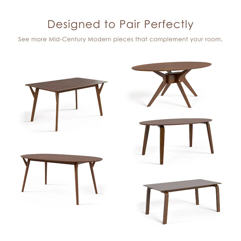 Ensemble de salle à manger 7 pièces en bois Beck Mid-century de Furniture of America