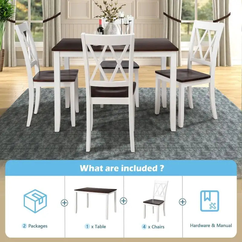 Ensemble table et 5 chaises de salle à manger, Ensemble table de cuisine pour la maison