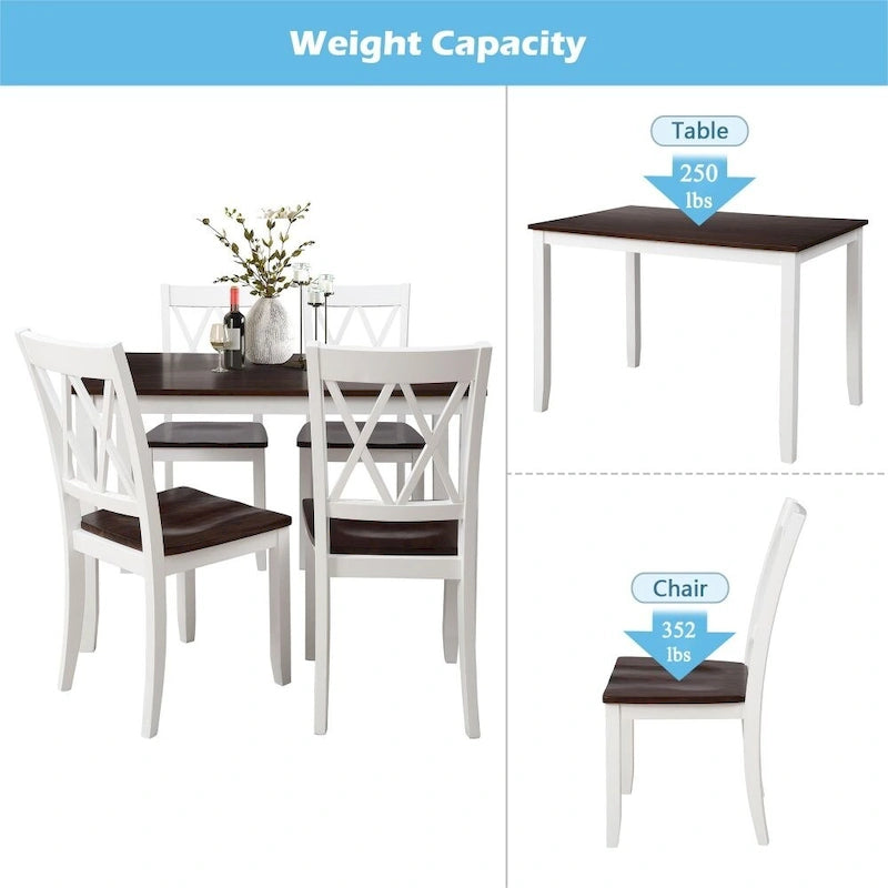 Ensemble table et 5 chaises de salle à manger, Ensemble table de cuisine pour la maison