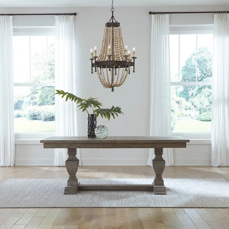 Ensemble de 9 pièces Westfield Havana Brown avec table tréteau