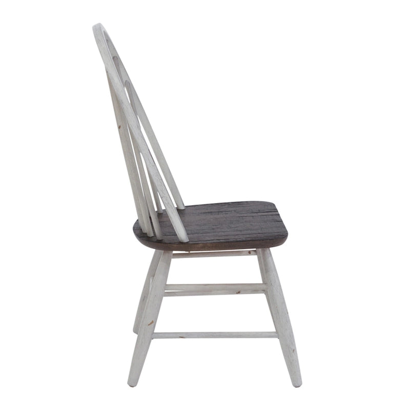 Ensemble de table à tréteaux 5 pièces, blanc et bois, style ferme