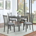 Ensemble de table à manger rectangulaire en bois pour 4 personnes, table de salle à manger de cuisine pour petit espace, Noyer