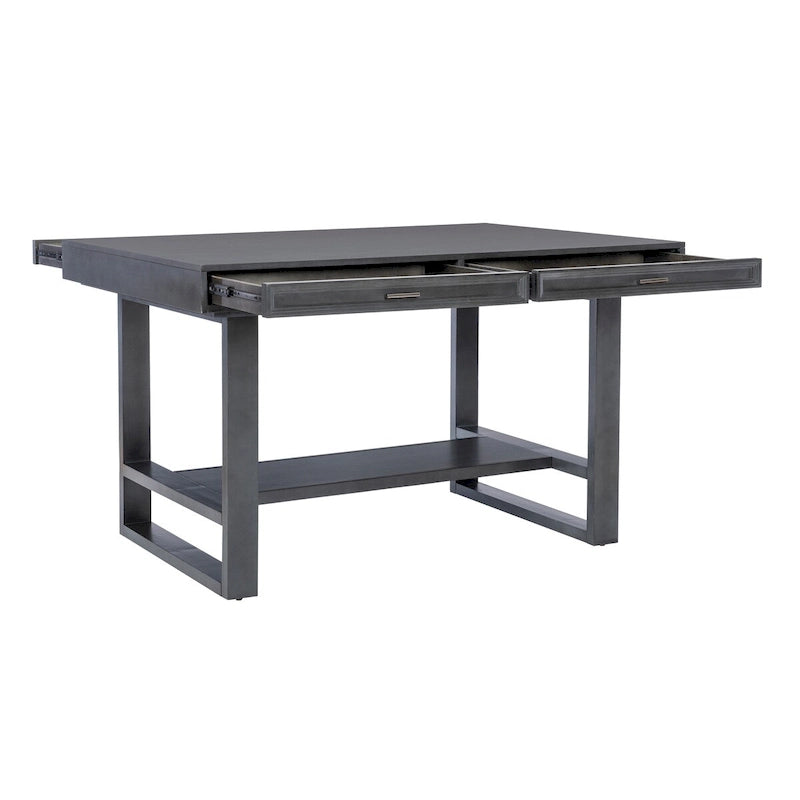 Ensemble de salle à manger Wilson en bois gris, 7 pièces, hauteur de comptoir