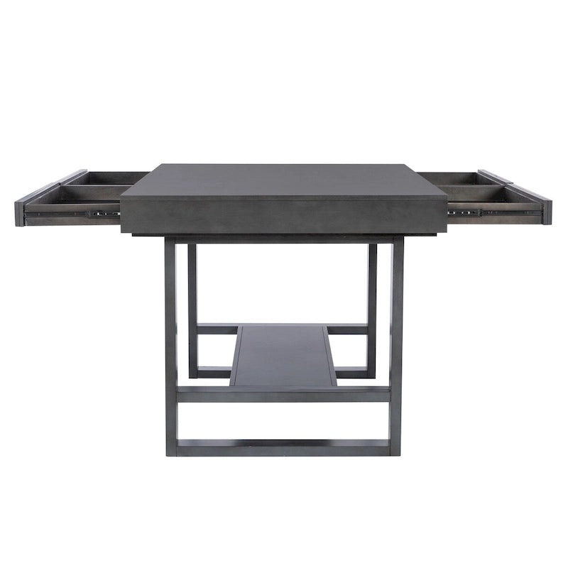 Ensemble de salle à manger Wilson en bois gris, 7 pièces, hauteur de comptoir